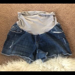 Motherhood maternity jean shorts